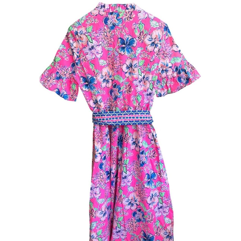 Lilly Pulitzer Marilisa Stretch Midi Dress Size 10 Last Bud Not Least #009730 - Picture 3 of 10